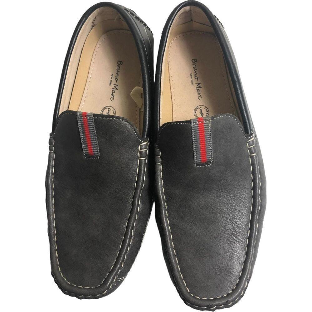 Bruno Marc Gray Penny Loafers Moccasins